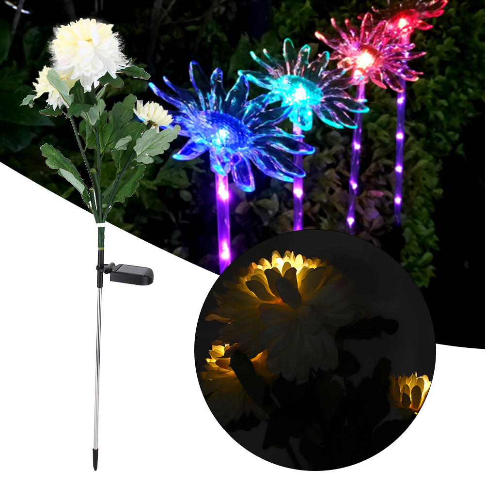 Solarbetriebene Gartenleuchte In Blumenform Mit Led-beleuchtung Für Den Außenbereich