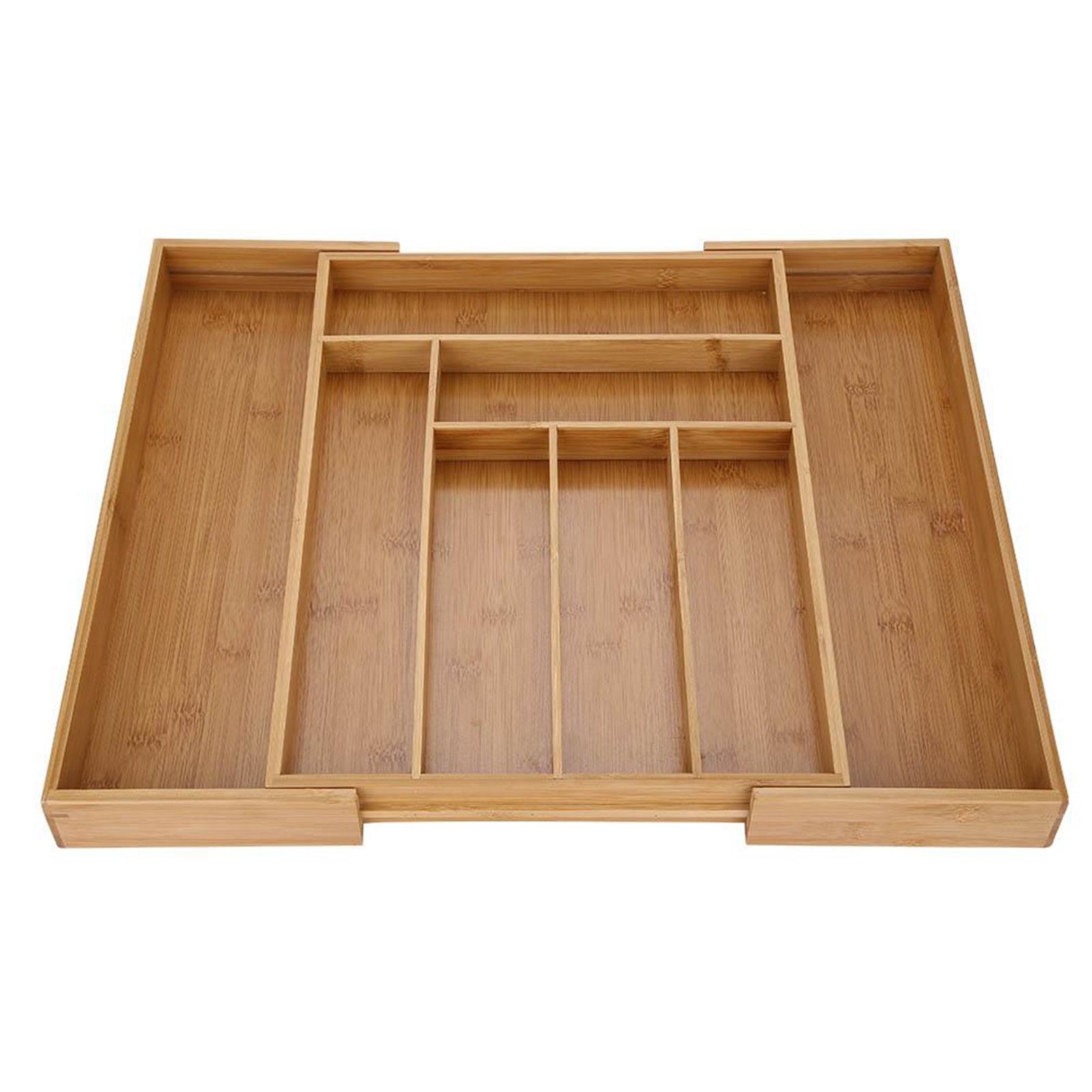 Ausziehbarer Besteckkasten Aus Bambus, Schubladenorganizer, Küchenfach