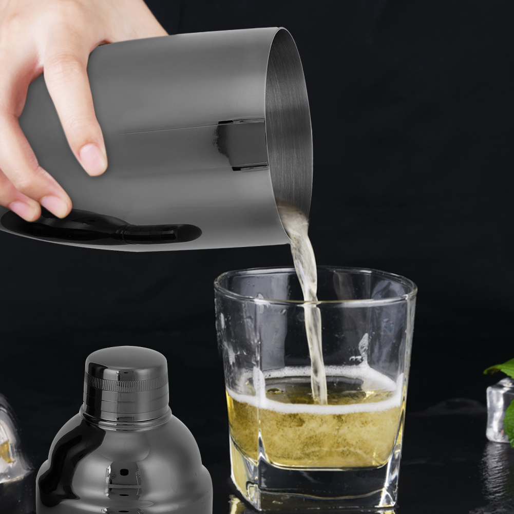 Modischer Cocktailshaker Aus Edelstahl, Barzubehör, Schwarz