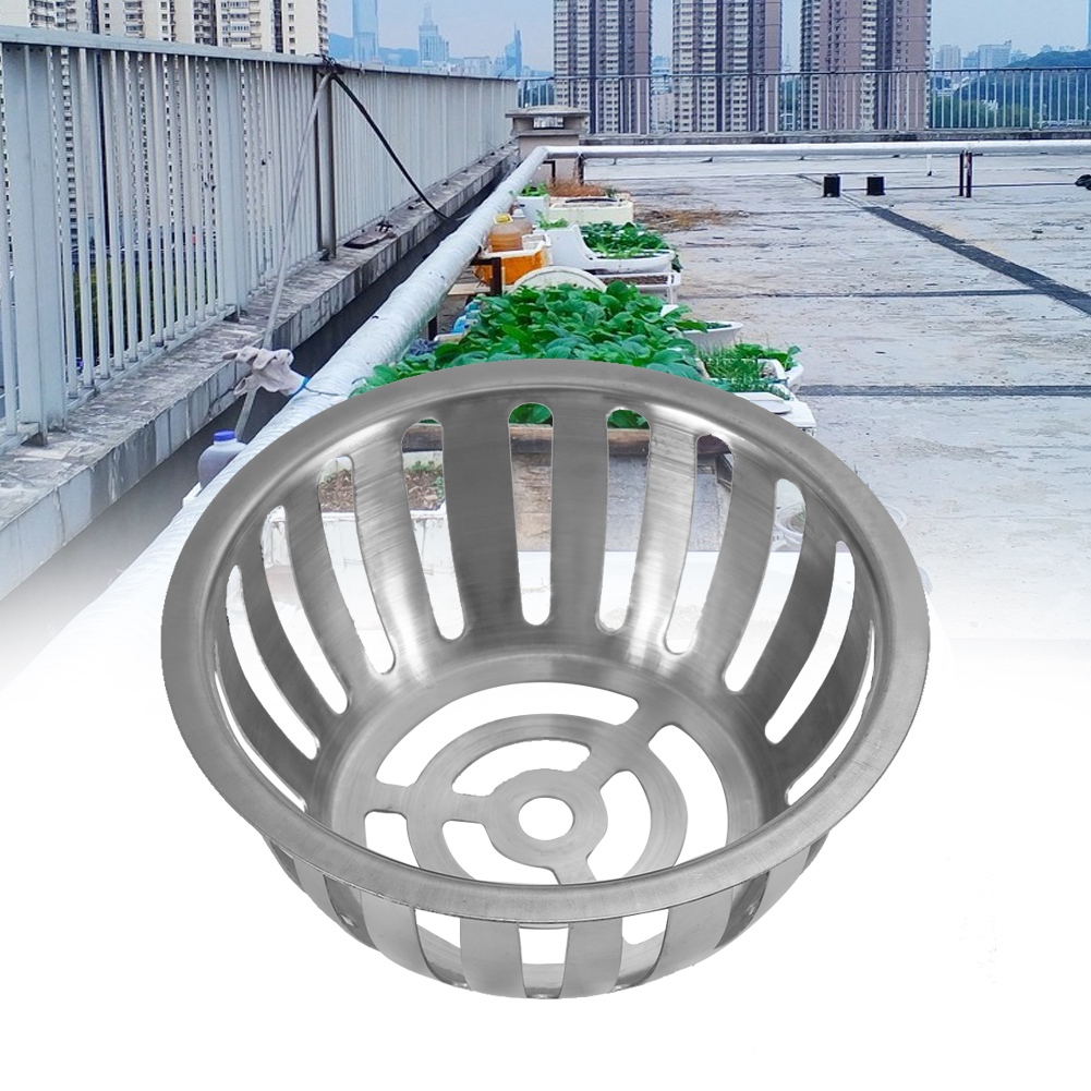 2 Stück Edelstahl Runde Anti-verstopfungs-dachablauf Bodenablauf Für Garten Balkon (125 Mm)
