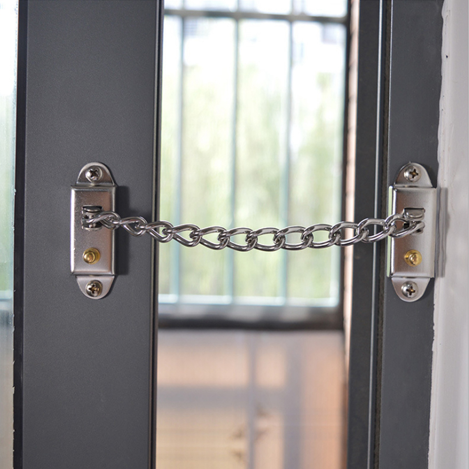 Türkettenschloss Aus Edelstahl Mit Kindersicherung Gegen Diebstahl Für Fenster Aus Aluminiumlegierung