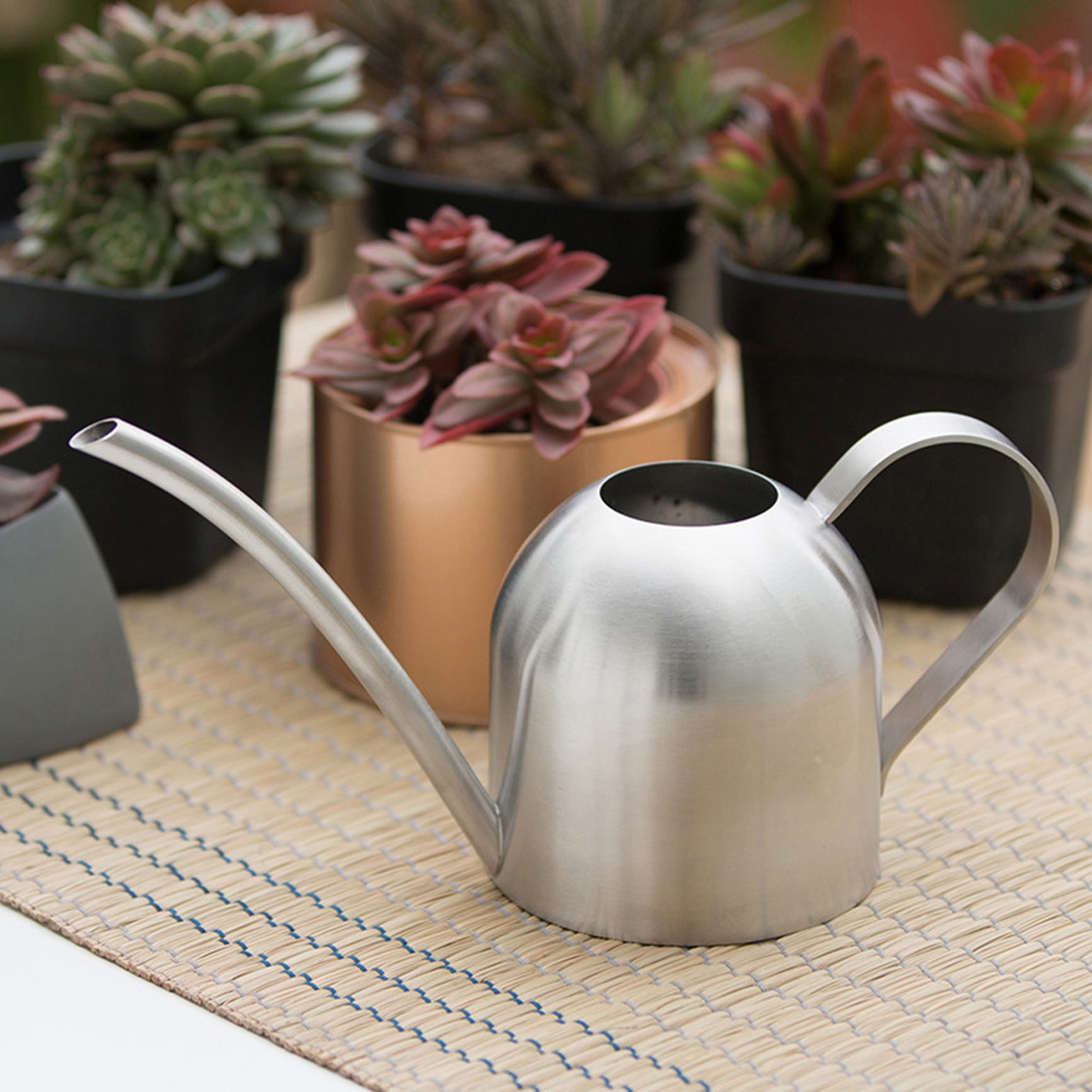 500 Ml Edelstahl-gießkanne Für Drinnen Und Draußen, Gartenpflanzen, Blumen, Mit Langem Ausguss