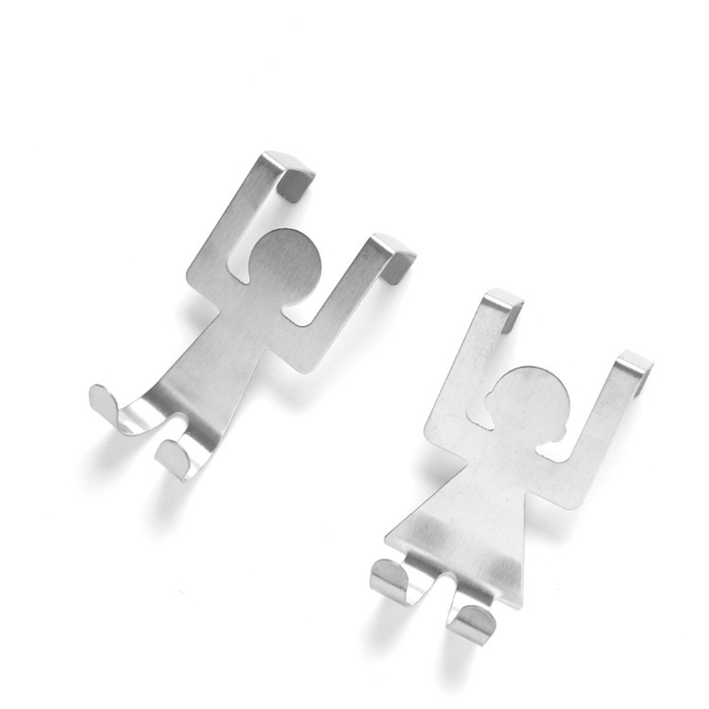2 Stück Haken Aus Metall In Form Eines Cartoon-männchens, Ideal Zum Aufhängen Von Küchenschränken Und Handtüchern