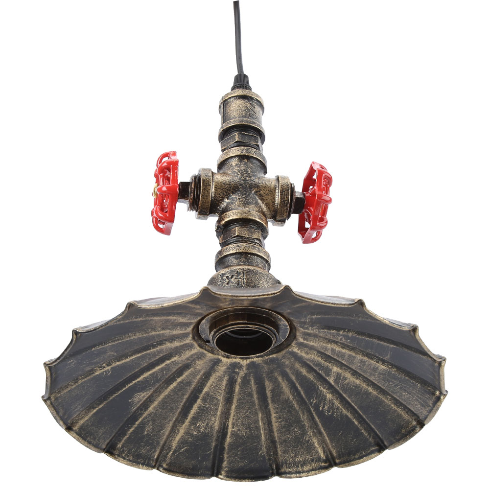 Vintage Led-hängeleuchte Aus Eisenrohr, Kronleuchter, Lichtleiste, Deckenleuchte Für Zuhause, E27 85-265v (goldrost)