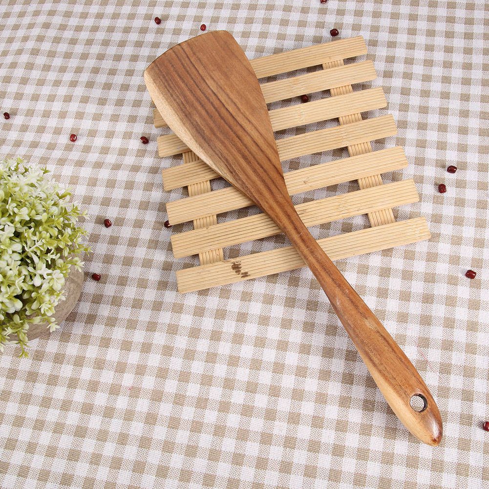 Natürlicher Holzspatel, Pfannenwender, Bratschaufel, Küchenutensil (31,5 X 7,5 Cm)