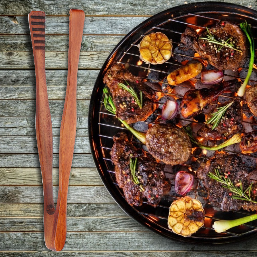 Grillzange Aus Holz, Buffetzange, Brotzange, Steakzange, Küchenzange, Servierwerkzeug