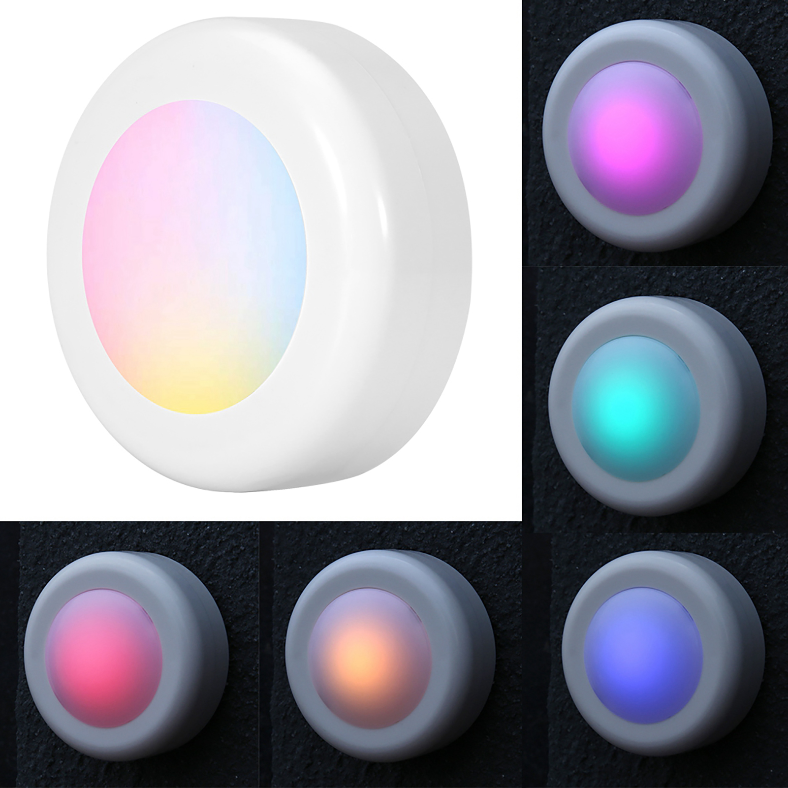 Kabellose Led-puck-leuchte Rgb 12 Farben Dimmbar Nacht-/flurleuchte