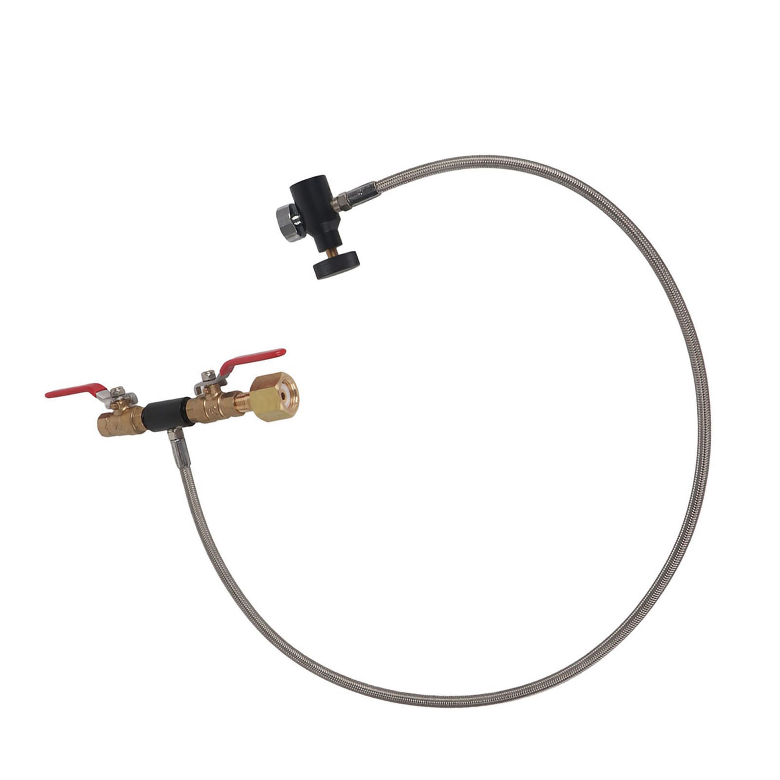 Cga-320 Co2-zylinder-nachfülladapter Mit Schlauch Zum Befüllen Von 36"-sodatanks Mit Manometer