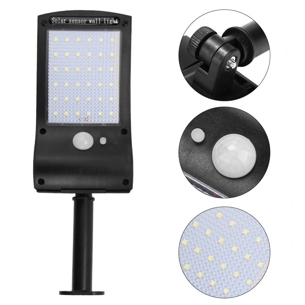 Led-solarpanel-wandleuchte Mit Bewegungssensor, Ultradünn, Wasserdicht, Für Den Außenbereich, Garten Und Hof, Mit Sicherheitsbeleuchtung