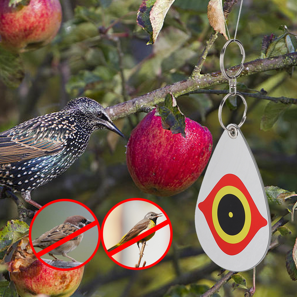 5er-set Reflektierende Vogelabwehr-dekorationsanhänger Mit Augenmuster Für Obstgarten, Balkon