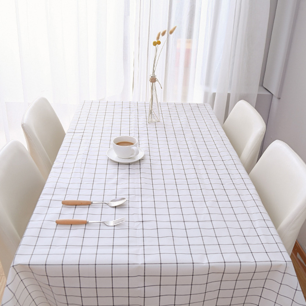 Pvc-tischdecke, Ölbeständig, Für Ess- Und Beistelltische, Schwarz-weiß Kariert