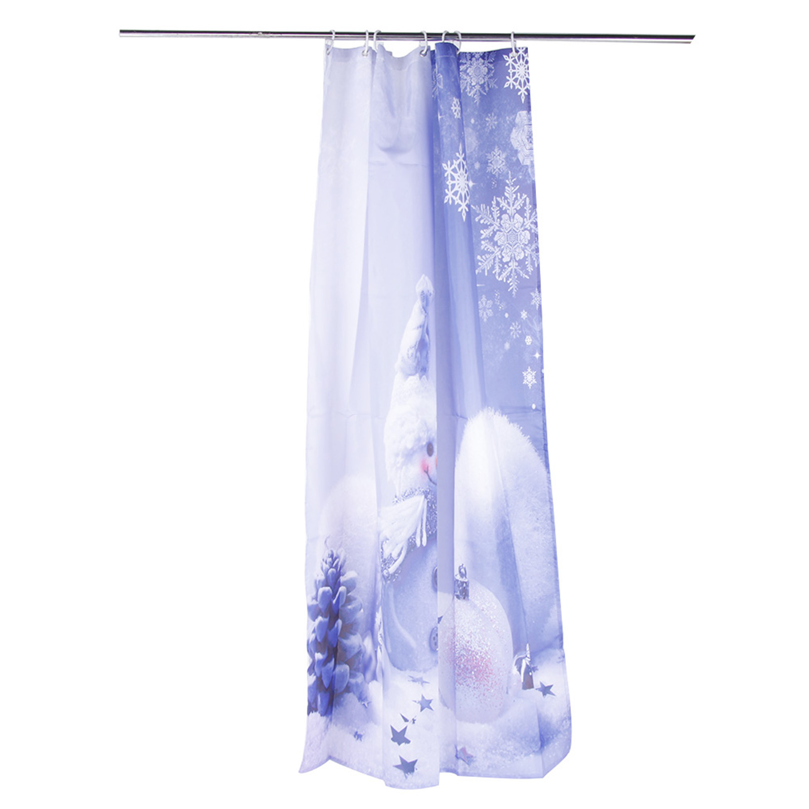 Weihnachtliches, Wasserdichtes Duschvorhang-set (ohne Bohren) Mit 12 Haken
