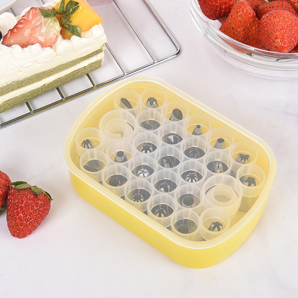 27-teiliges Küchen-set Aus Edelstahl Mit Spritztüllen Zum Dekorieren Von Kuchen Und Gebäck Sowie Cupcakes