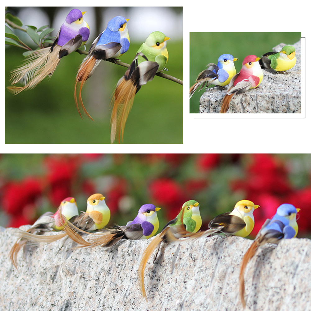 12 Stück Hübsche Künstliche Vogel-baumbindefiguren Zur Dekoration Von Pflanzen Und Wohnräumen