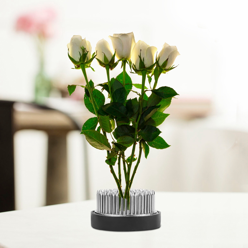 Rundes Ikebana Kenzan Blumendekorations- Und Blumenarrangementwerkzeug Aus Edelstahl (74 Mm)