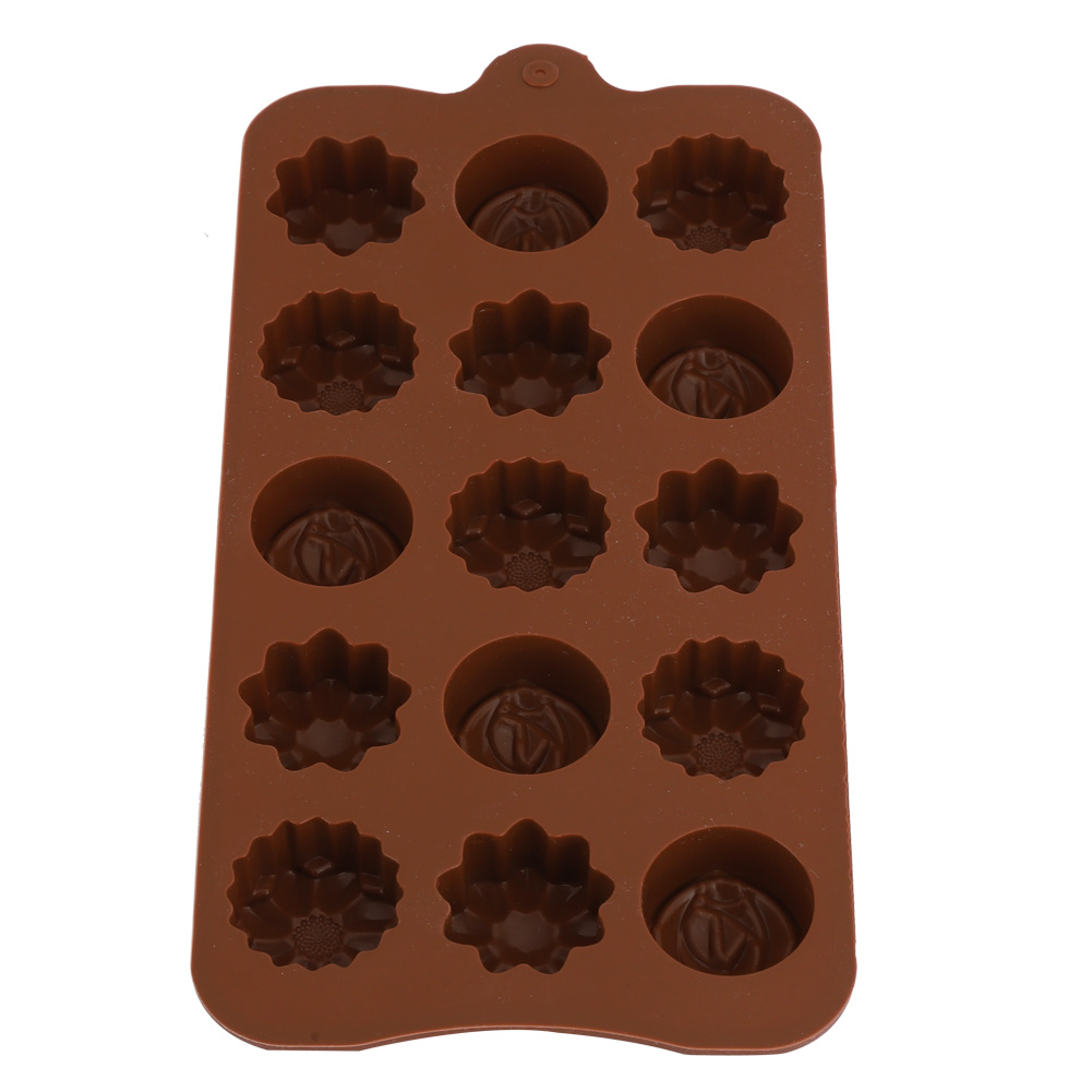 2 Stück Silikon-kuchenform Mit 15 Mulden In Wunderschöner Blumenform, Schokoladenform, Diy-backzubehör