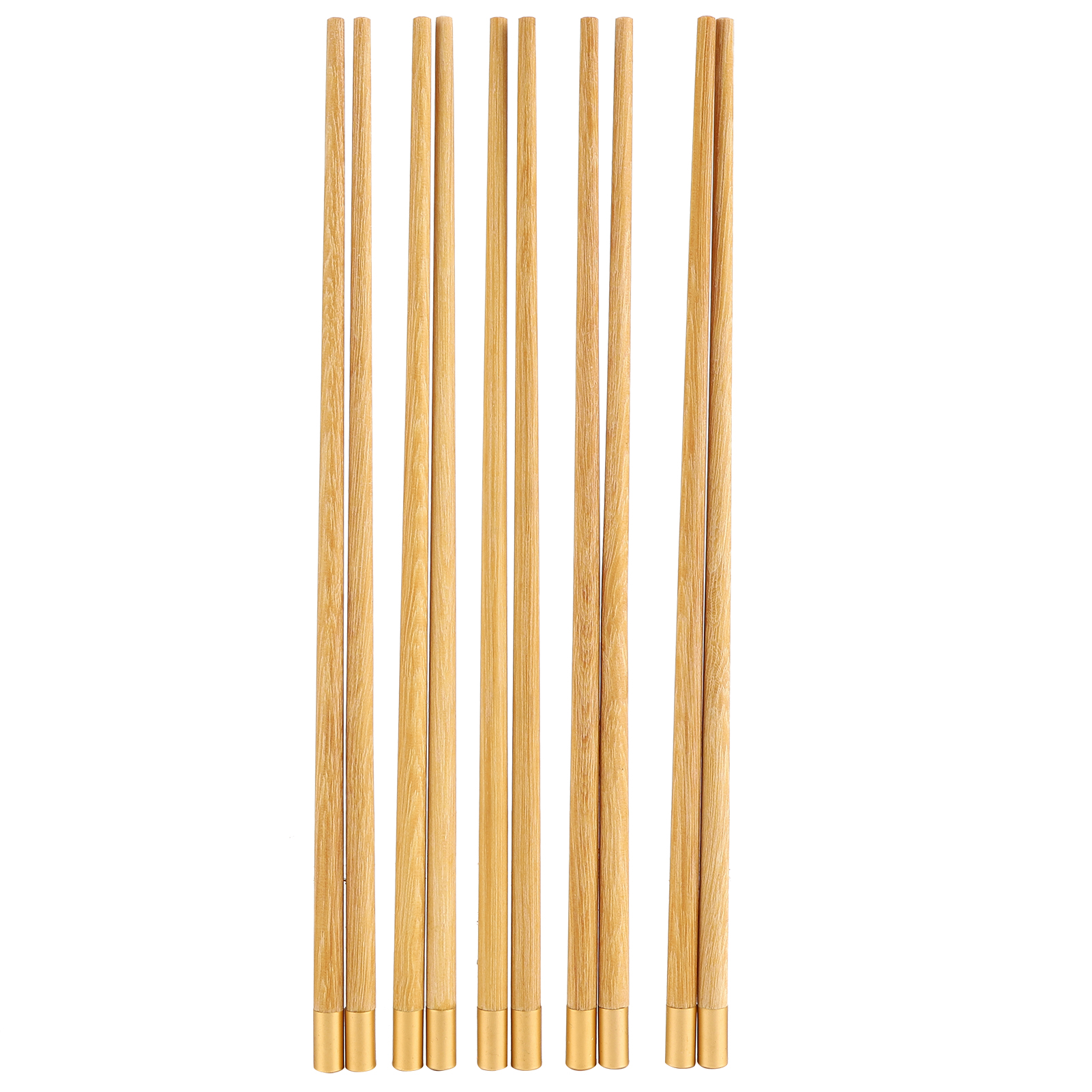 5 Paar Essstäbchen Im Chinesischen Stil Aus Holz, Sicheres, Handgefertigtes Geschirr, Geschenk Für Familie Und Freunde, Gelbe Sandale