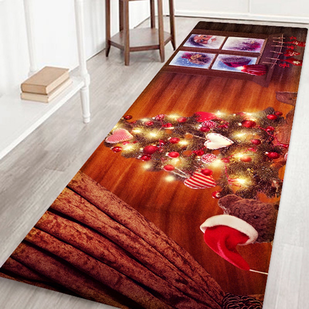 Rutschfeste Weihnachtsbaum-fußmatte Zur Dekoration Von Eingangsbereich, Badezimmer Und Küche