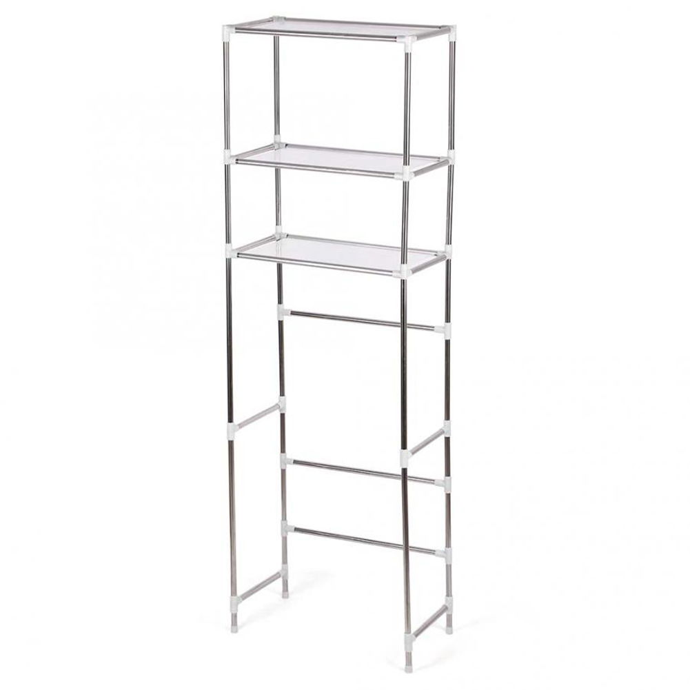 Ablageregal Über Toilette, Waschmaschine, Badezimmer, 3-stöckiges Regal, 165 X 53 Cm