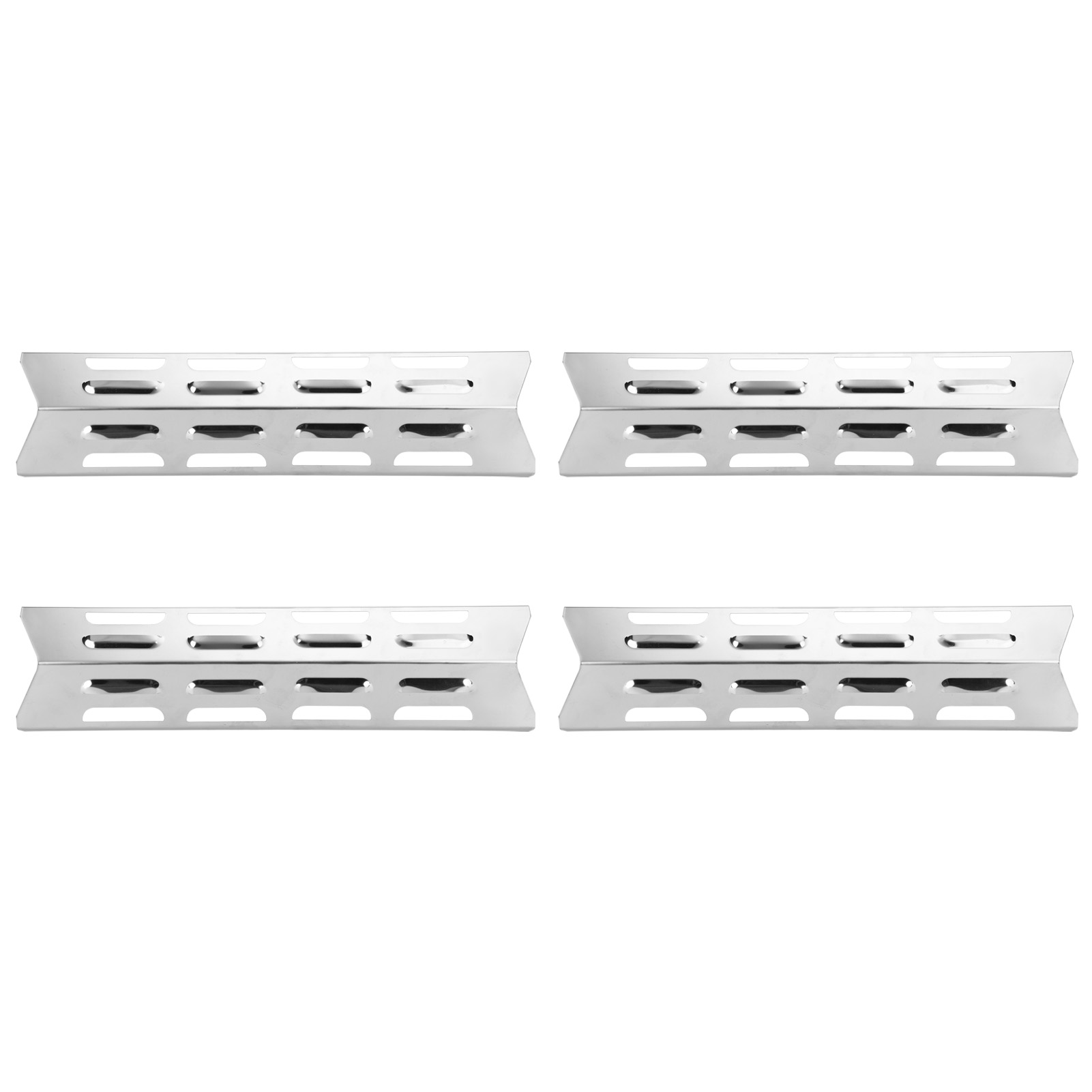 4-teiliges Set Edelstahl-hitzeschutzplatten Aus Edelstahl Für Gasgrills Und Öfen, Hitzeschutzbleche, Brennerabdeckungen, Zubehör
