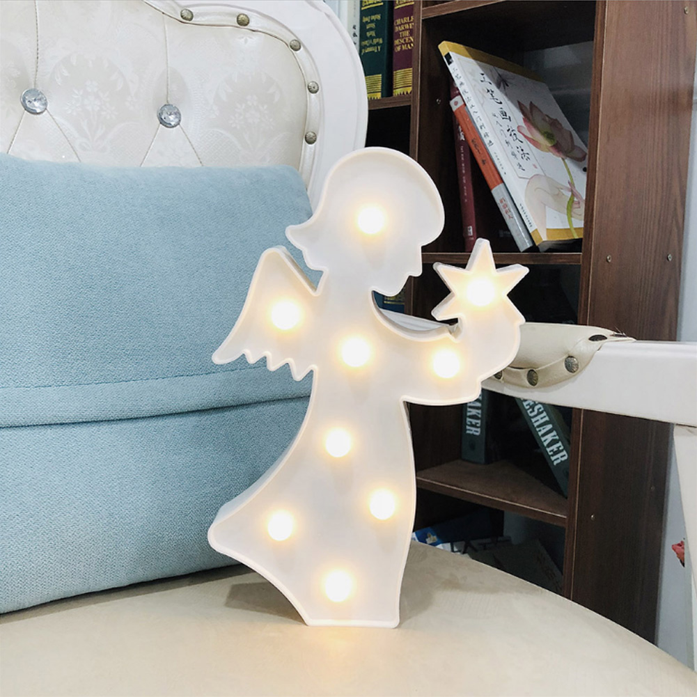 Led-nachtlampe In Engels- Und Feenform Aus Kunststoff, Warmweiß, Ideal Als Dekoration Für Kinderzimmer.