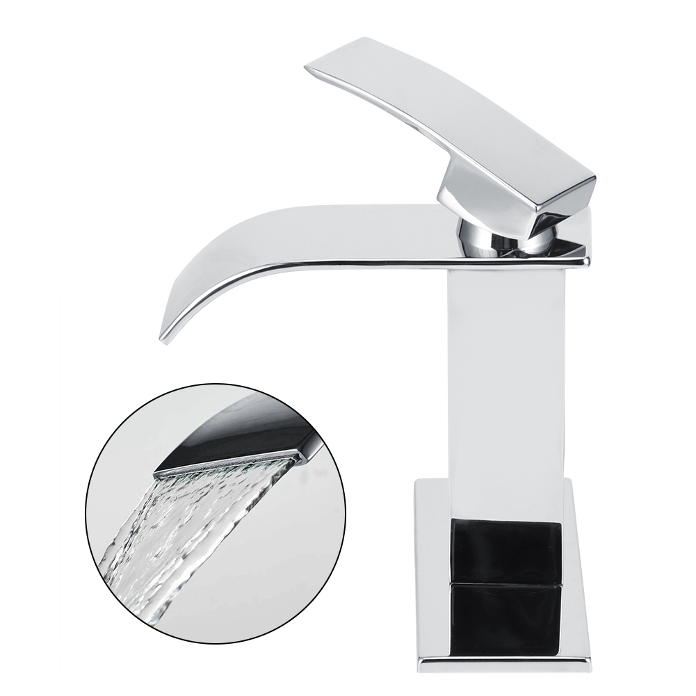 3/8 Standard-weitauslauf-einloch-wasserhahn Aus Messing Für Warm- Und Kaltwasser, Waschbeckenarmatur