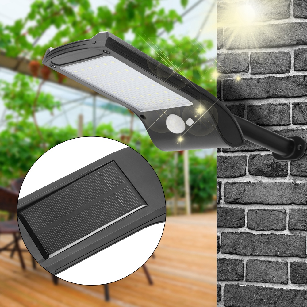 Wasserdichte, Solarbetriebene Wandleuchte Mit 36 Leds Und Bewegungsmelder Für Garten Und Hof
