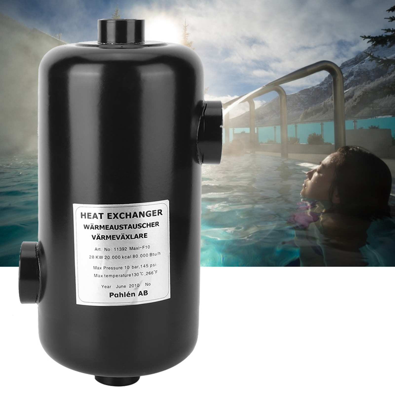 Edelstahl-schwimmbadwärmetauscher, Heizung, Poolthermostat, Zubehör