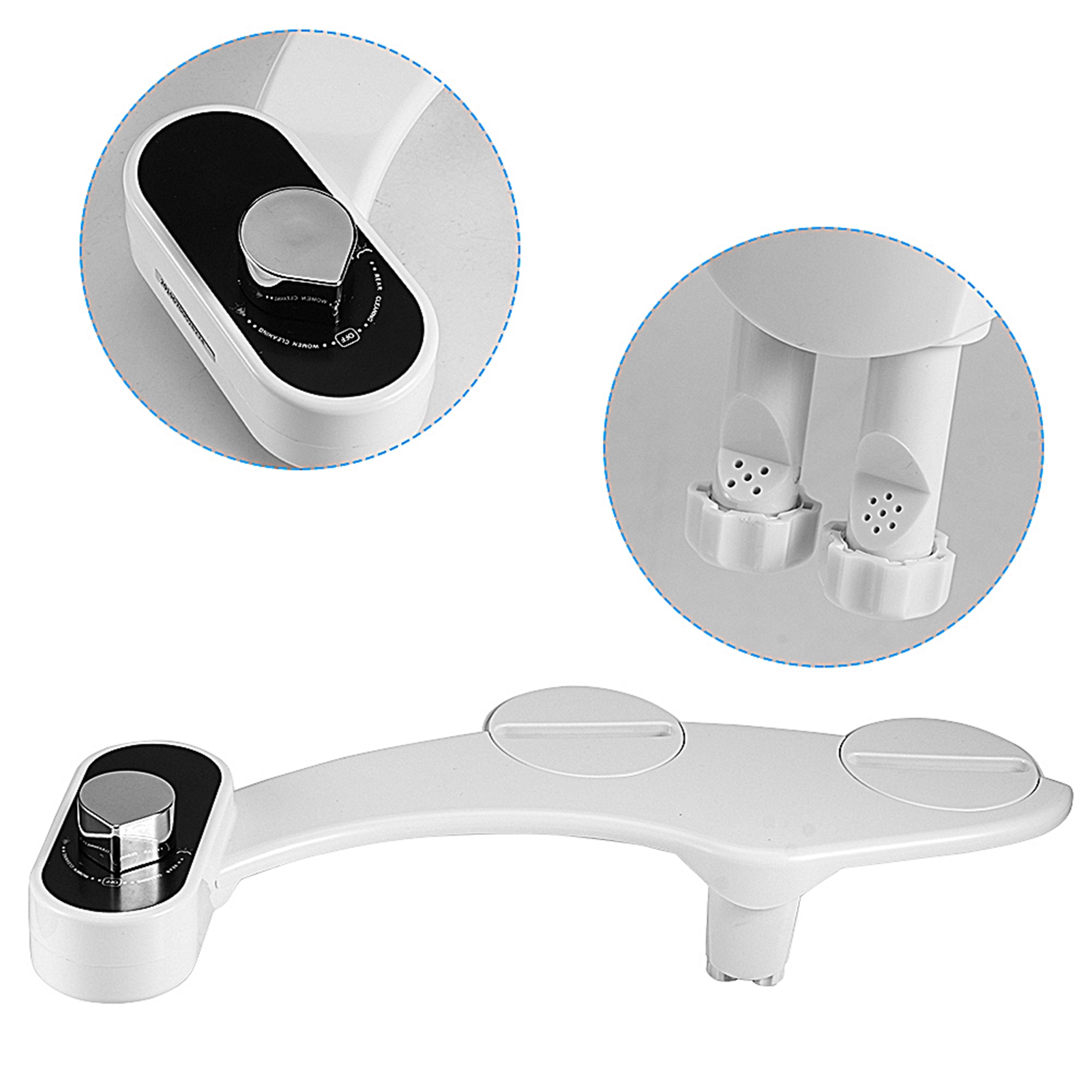 Doppeldüsen-einzel-kaltwasser-toiletten-bidet-sprühkopf, Nicht Elektrischer Toilettenaufsatz Für Badezimmer (uk (1/2) )