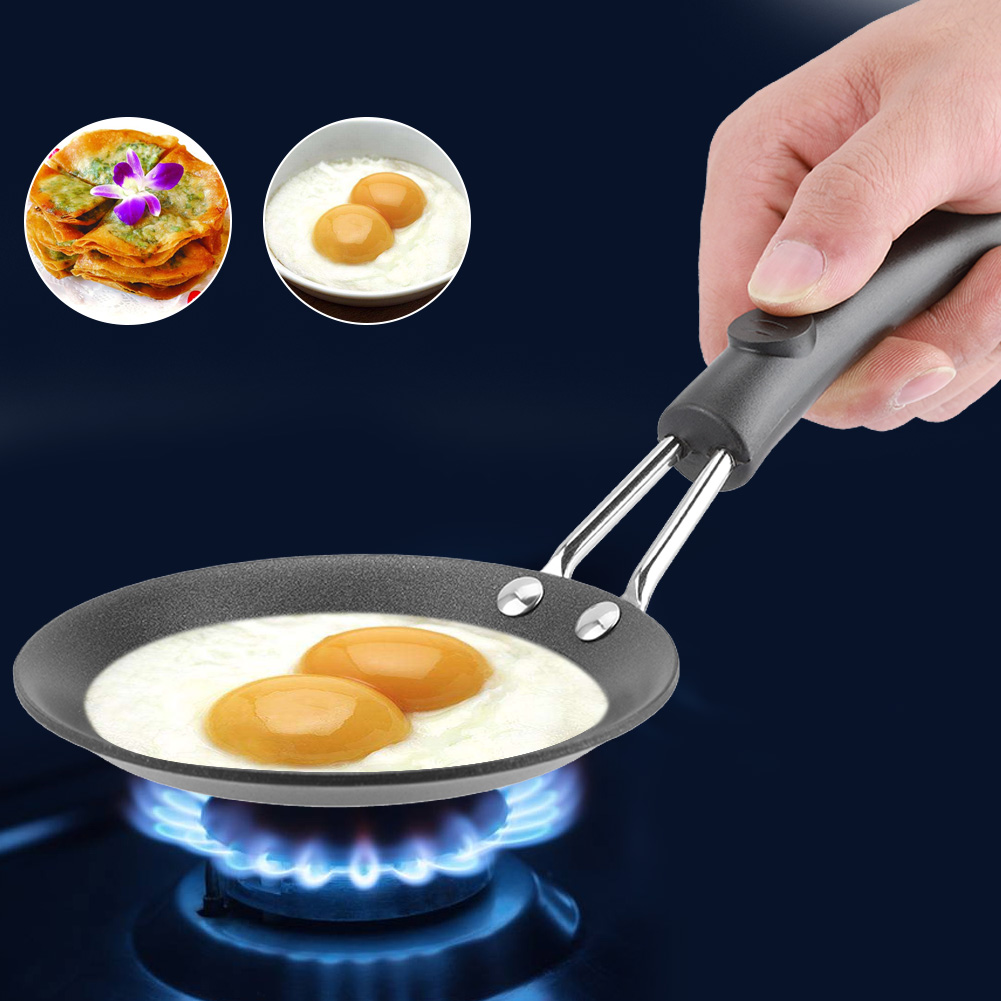 Niedliche Mini-bratpfanne Für Pochierte Eier, Modellpfanne, Kleiner Wok, Küchenherd, Elektrisch, Holzgriff