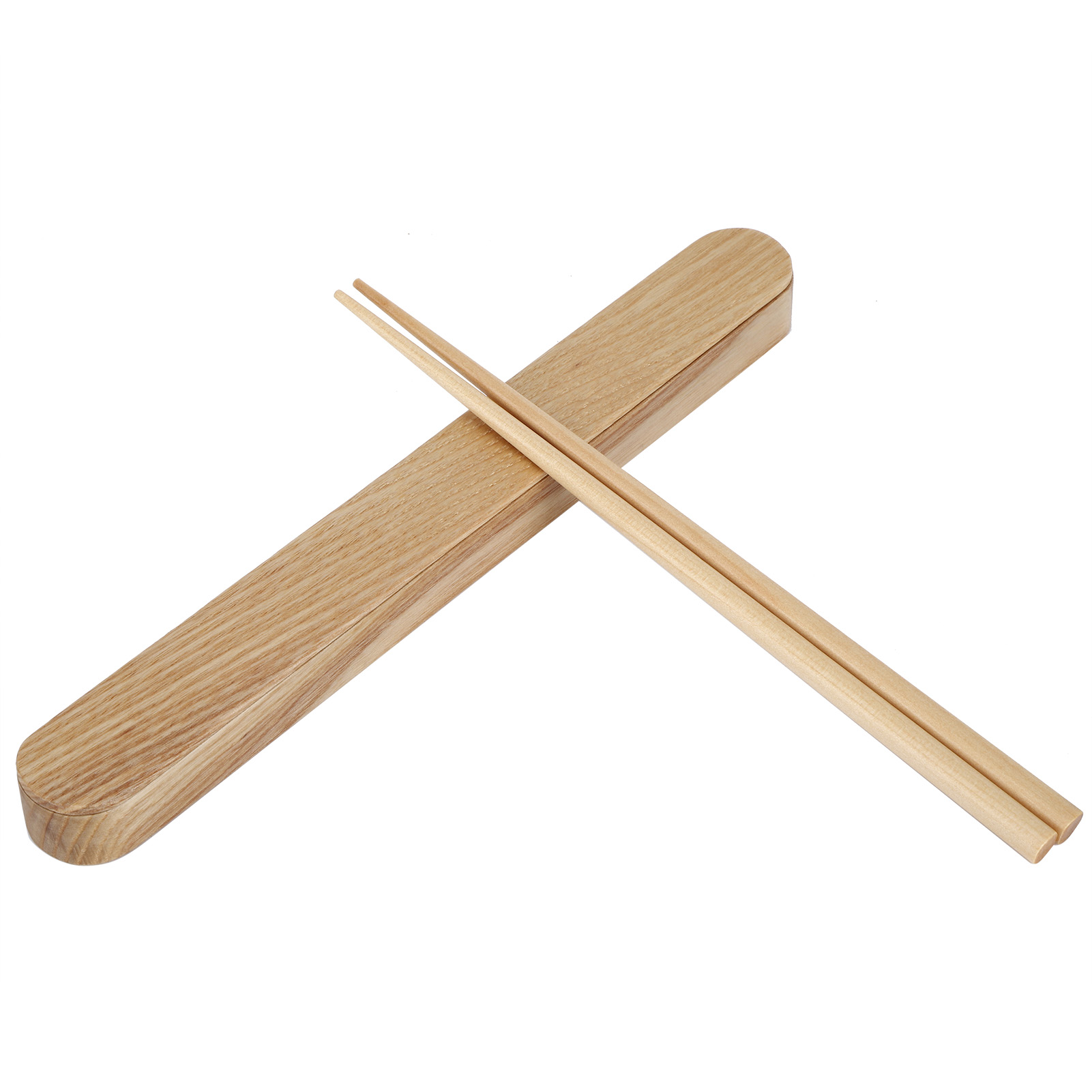 Wiederverwendbare Essstäbchen Aus Holz, Tragbares Essbesteck-geschenkset, Küchenutensilien Zum Essen Mit Box (essstäbchenbox Aus Weißem Wachs)