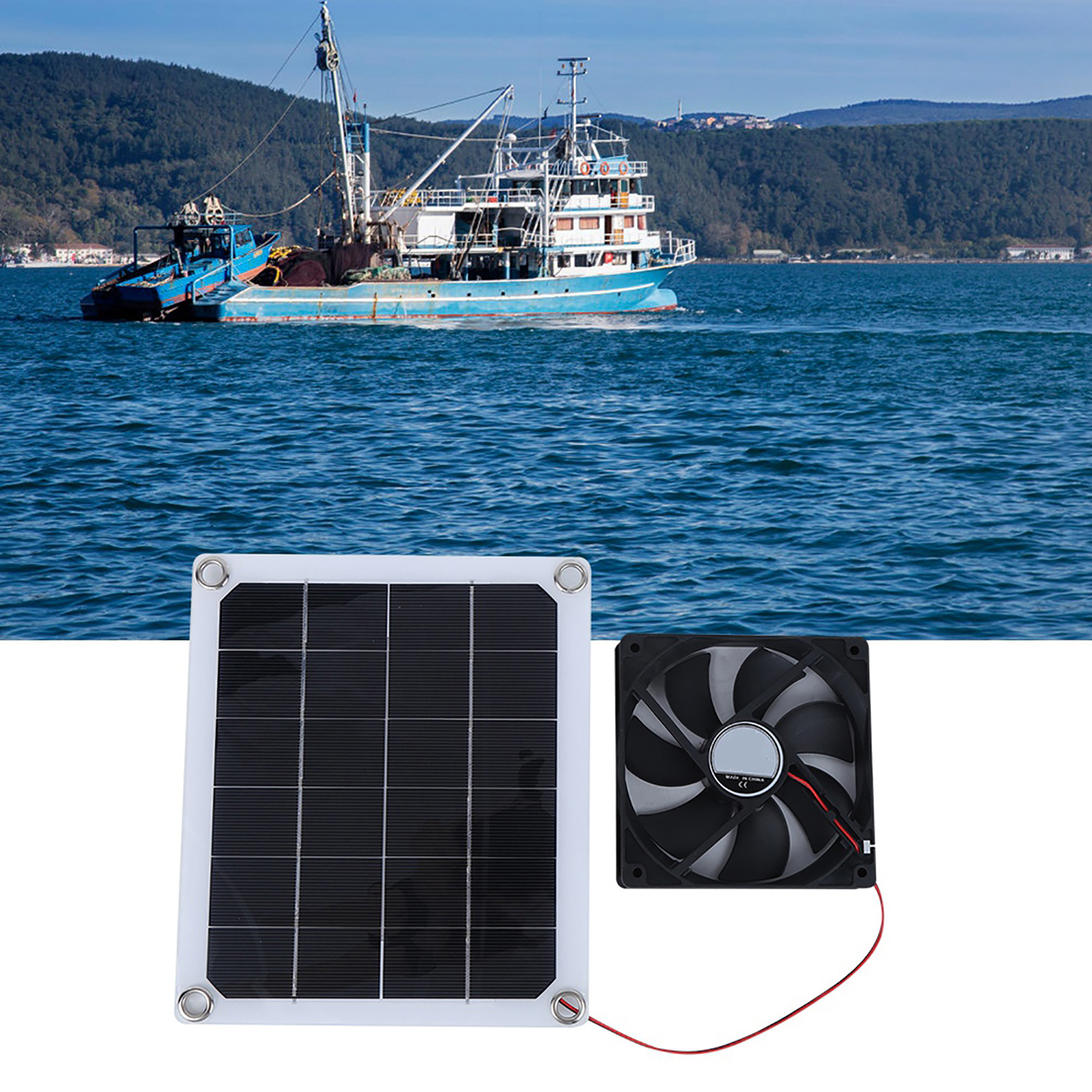 10-w-tragbarer Solar-abluftventilator Für Den Außenbereich, Haustierzimmer, Autoaufladung Mit 5v Gleichstrom.