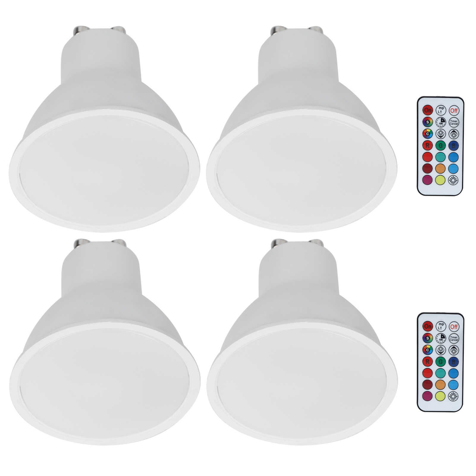 3w Rgb Led-spotlampe Mit Farbwechsel Und Fernbedienung Für Schlafzimmer, Flur, Hotel, Bar 85265v (gu10 Rvb Blanc Chaud)