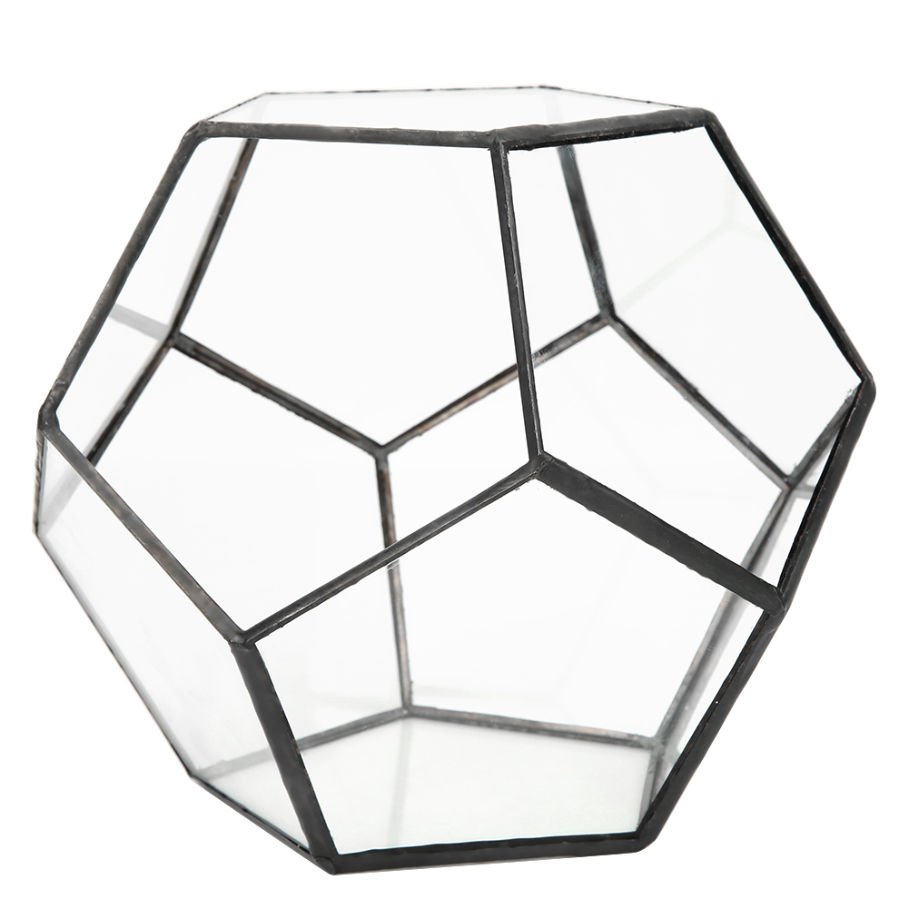 Stilvoller Geometrischer Glasblumentopf Für Sukkulenten, Pflanzgefäß, Gartendekoration