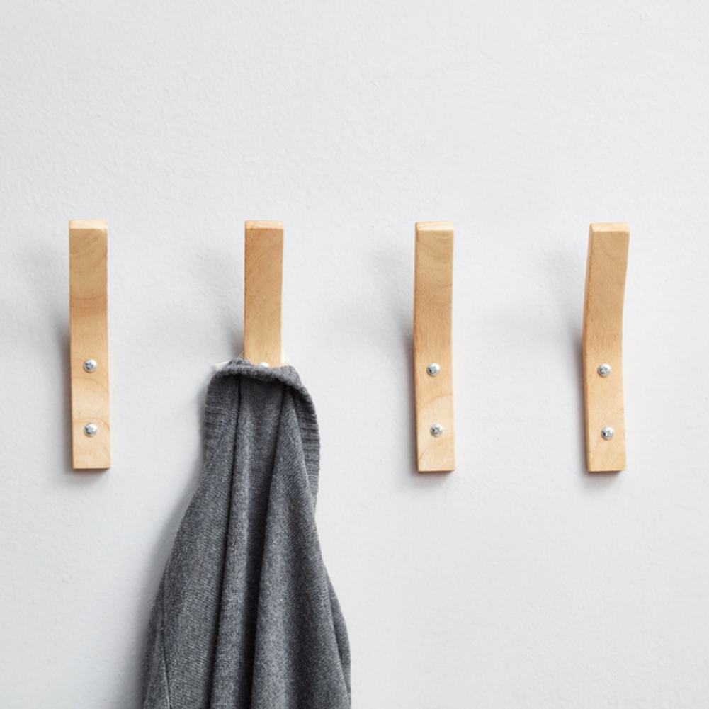 2 Stück Wandhaken Aus Holz, Kleiderhaken, Huthaken, Handtuchhalter, Schlüsselhaken