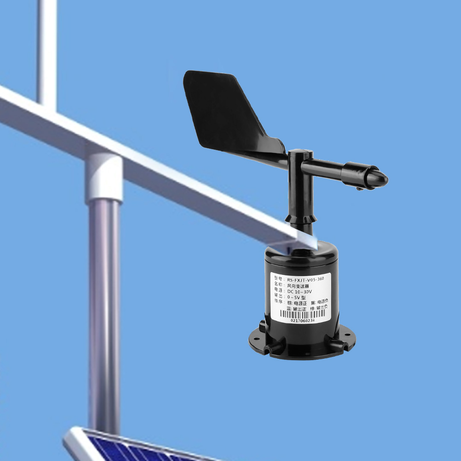 Umweltsignalausgang 0–5 V, 360 Grad Sender, Windrichtungssensor, Anemorumbometer