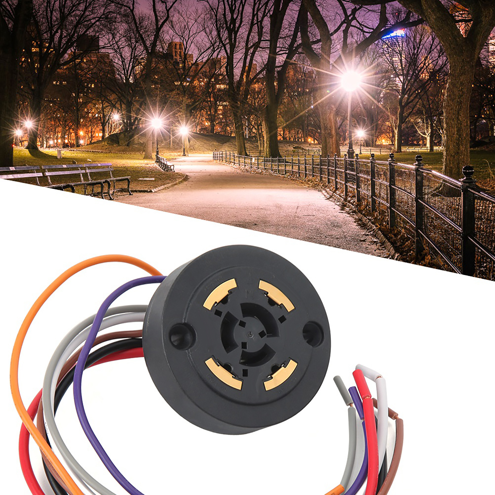 7p Intelligenter Fotoelektrischer Schalteradapter, Steckdose, Fotoschalter, Automatischer Lampenschaltersockel