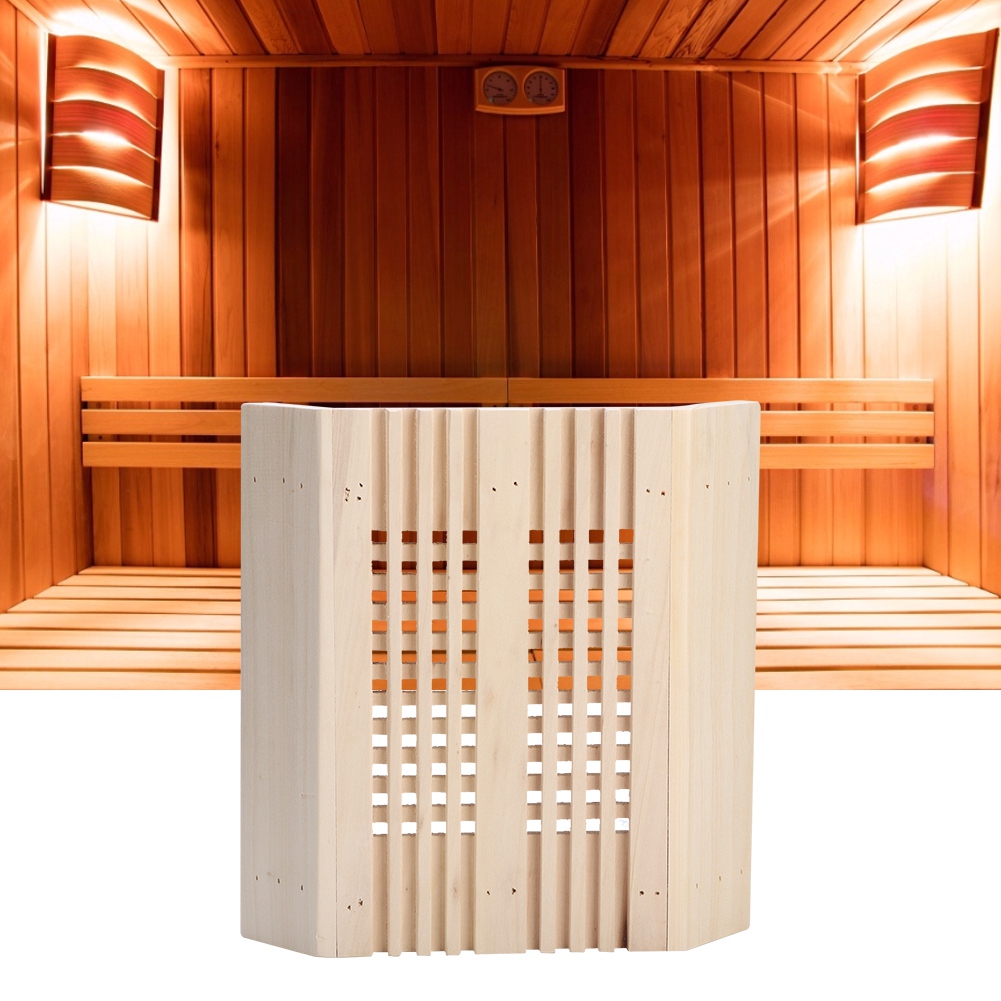 Saunaraum Ecklampe Aus Holz, Quadratisch, Lampenschirm, Lichtabdeckung, Saunazubehör
