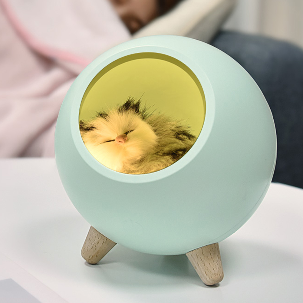 Mini-led-nachtlicht In Form Eines Niedlichen Katzenhauses, Stufenlos Dimmbar, 1,2 W, Mit Batterie (grün)