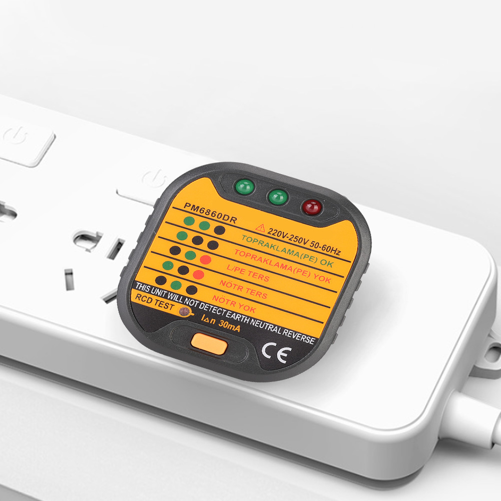 Multifunktions-steckdosenprüfer, Netzfehlerprüfer, Eu-stecker 220 V