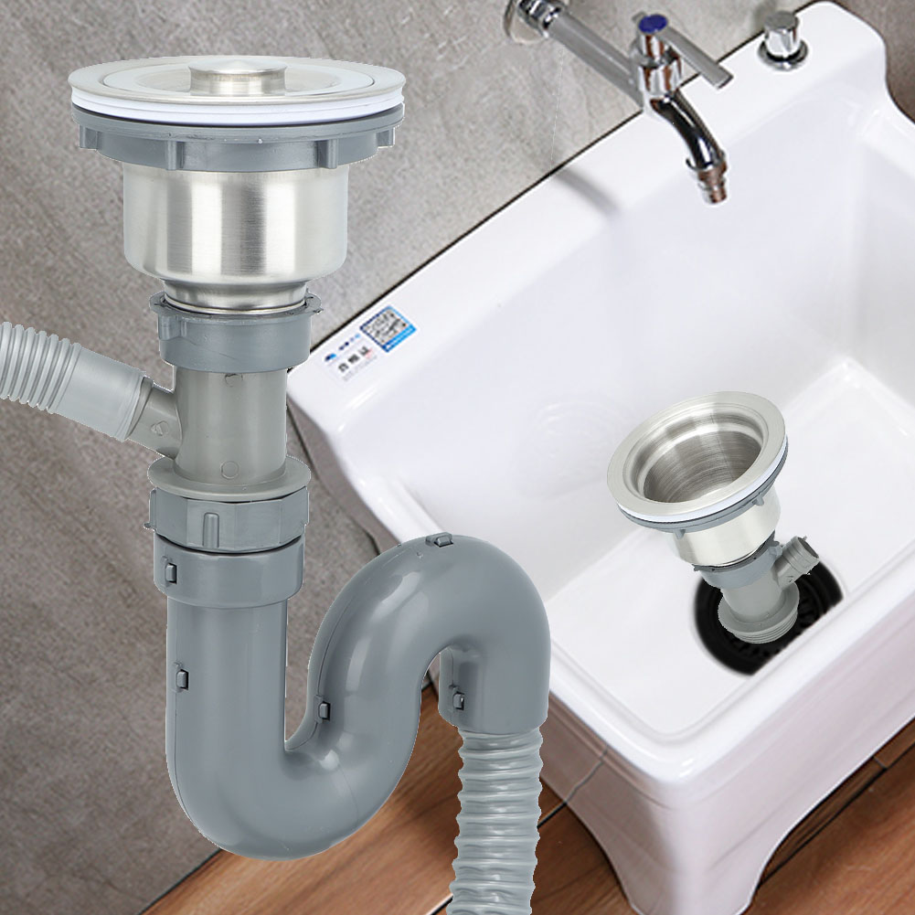 Edelstahl-waschbecken Für Das Badezimmer, Einzelablauf, Abflusswerkzeug