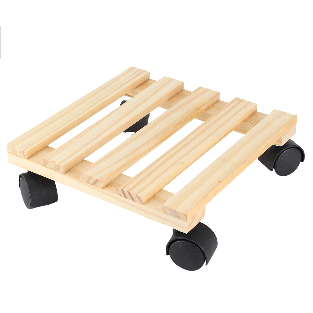 Rollbarer Untersetzer Für Blumentöpfe Aus Holz Mit Rollen Für Gartenbedarf