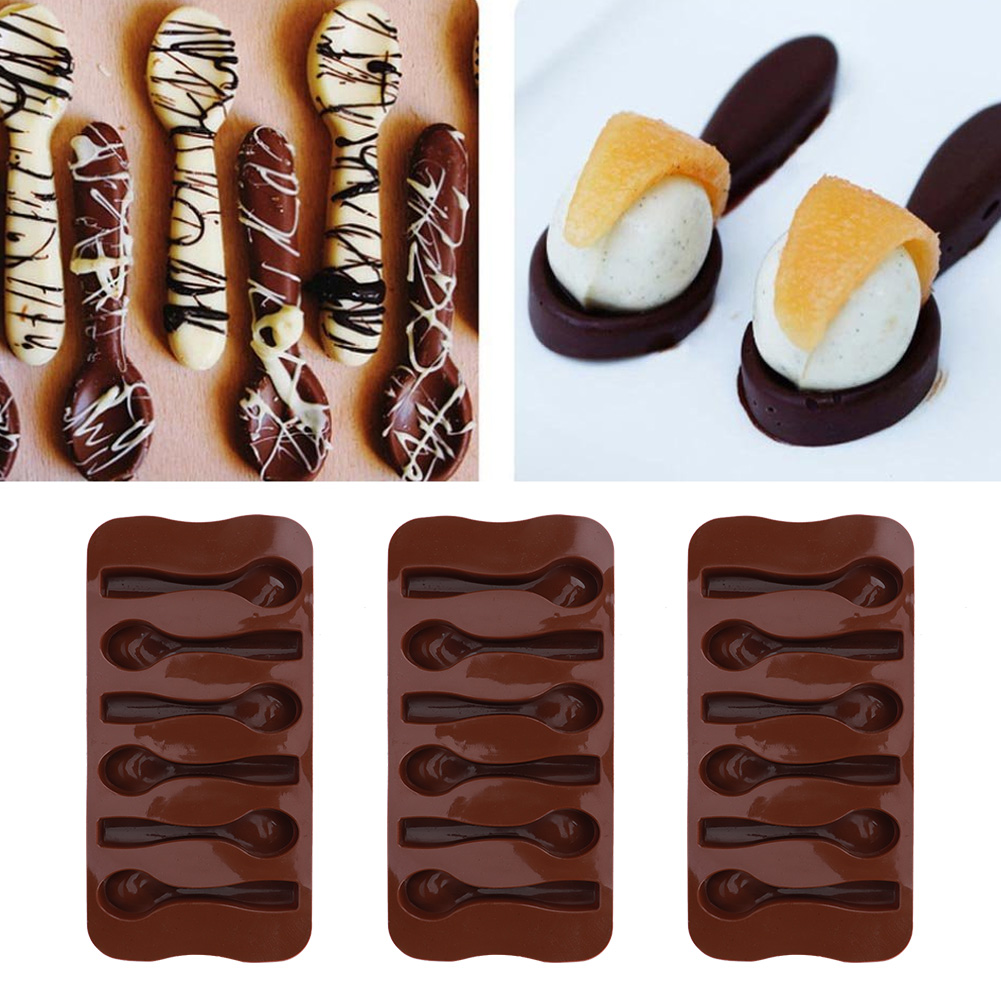 3-teiliges Diy-set Antihaftbeschichtete Silikon-löffelformen Zum Backen Von Kuchen Und Schokolade