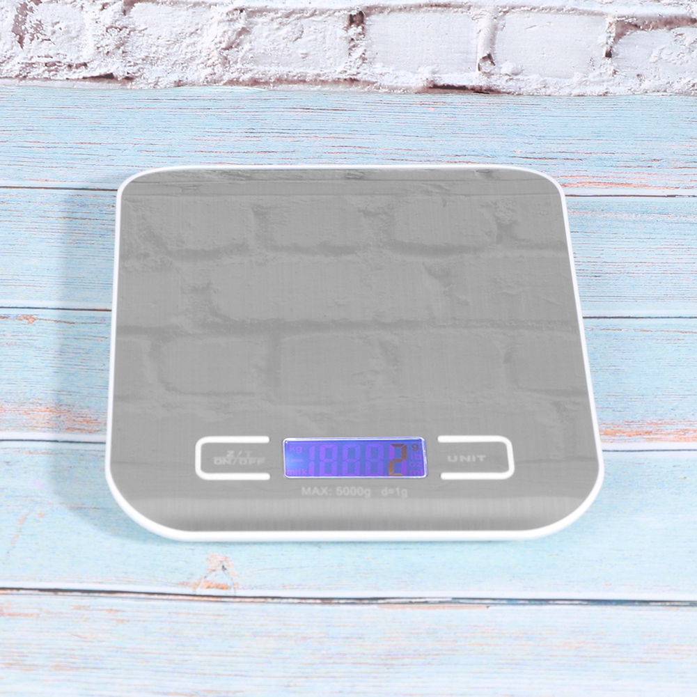 Elektronische Küchenwaage Aus Edelstahl, Tragbar, 5 Kg / 1 G, Ideal Zum Backen Und Kochen