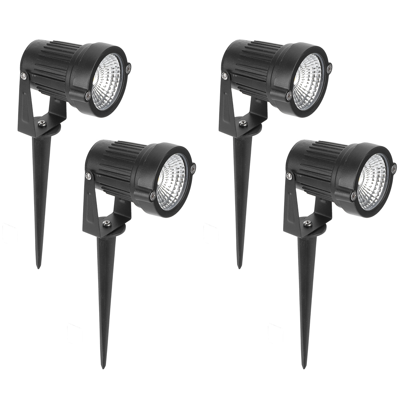 4er-set Wasserdichte Led-außenstrahler (12 V Dc) Für Einfahrt, Hof, Rasen Und Garten