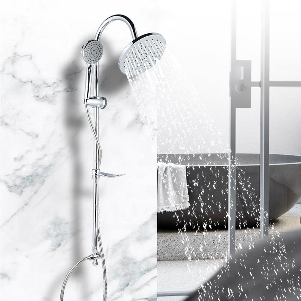 G1/2'' Wandmontage-duscharmatur-set Mit Kalt- Und Warmwasser, Handbrausekopf, Schlauchlift Und Seifenablage