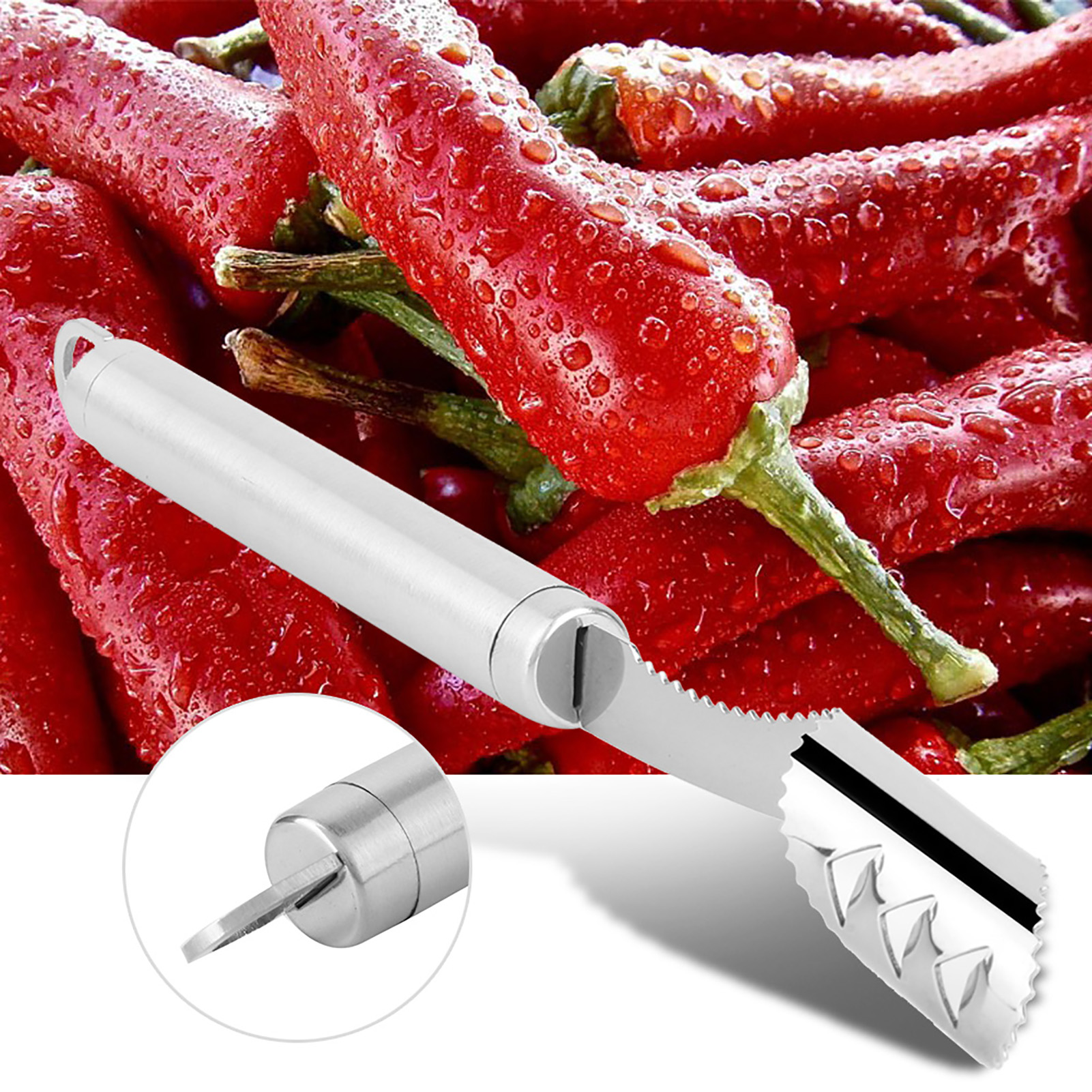Paprikaentkerner Aus Edelstahl, Paprikaentkerner, Obst- Und Gemüseentkerner