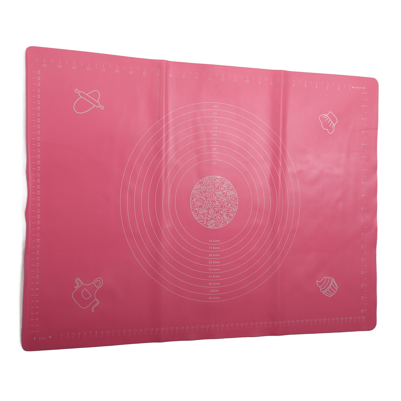 Teigausrollmatte Aus Silikon Mit Antihaftbeschichtung Und Skala, Küchenbackzubehör (pink, 50 X 70 Cm)