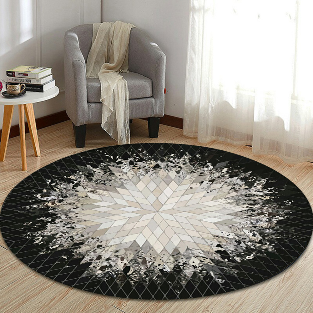 Rutschfeste, Runde Sitzmatte, Waschbarer Teppich, Rotray Stuhlmatte, Schlafzimmermatte, 40 Cm