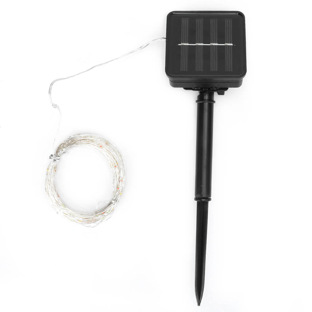 100 Led-chips, Solarbetriebene Lichterkette Für Garten, Hof, Feste Und Partydekoration, 10 M